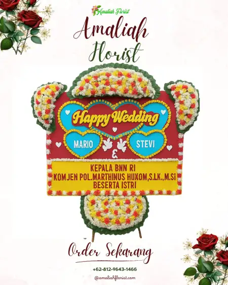 Papan Bunga Pernikahan Dempel